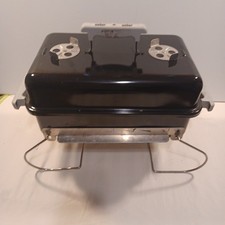 Vintage Weber Charcoal Go Anywhere Portable Grill Black Plastic Handles Used picture
