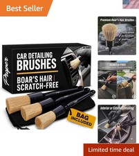 Professional Quality 3-Bristle Car Detailing Set for Precise Interior & Exterior picture