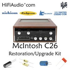 McIntosh C26 FULL restoration recap repair upgrade rebuild kit capacitor 62 part picture