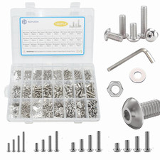 1080 Pcs M2 M3 M4 M5 Screw Assortment, Metric Hex Socket Button Head Bolts picture