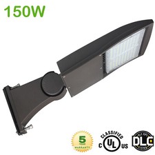 150W LED Shoebox Parking Lot Area Light 150W/100W/80W Selectable 5000K UL listed picture