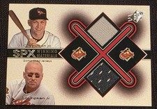 2001 SPx - Winning Materials Jersey Combo Cal Ripken #CR-X2 (MEM) Game Used picture