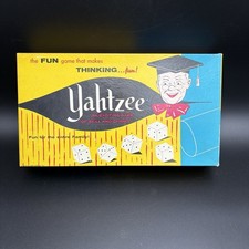 Vtg. 1961 Yahtzee Board Dice Game Original Box No 950. Lowe USA. Family picture