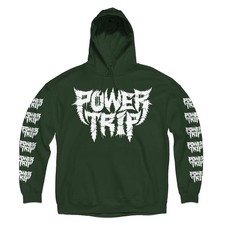 Power Trip Spikey Logo Sleeves Green Hoodie All Size AR3653 picture