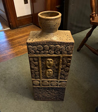  MCM Mid Century Modern Ceramic Floor Vase Textured Abstract Evelyn Ackerman ? picture
