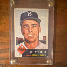 Topps 1953 #76 Pee Wee Reese Brooklyn Dodgers Base Set Baseball Card picture