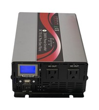 1000W 1500W 2000W Pure Sine Wave Power Inverter 12V DC to 120V AC LCD USB fromUS picture