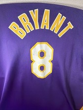 Vintage NBA Champion Replica 90's Lakers Kobe Bryant #8 Basketball Jersey XL 48 picture
