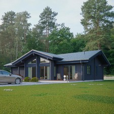 PREFAB LOG CABIN HOME KIT WOODEN SHELL 1938 ft² / 180 m² - DISCOUNT CARD 3% off picture