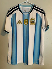 adidas Argentina National Team Soccer Jersey White/Blue Size L picture
