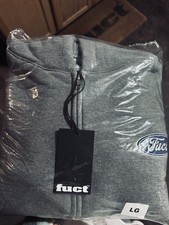 FUCT Grey Oval Parody Zip Up  Hoodie Size Large picture