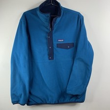 Patagonia Reversible Snap-T Glissade Pullover Mens Medium Fleece Blue 25385 Jack picture