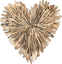 Creative Co-Op Driftwood Heart Shaped Wall Décor picture