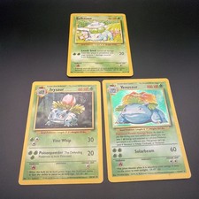 Venusaur Ivysaur Bulbasaur Base Holo Unlimited Rare Card 15/102 LP Condition picture