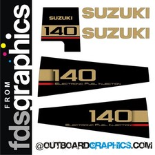 Suzuki DT140EFI outboard engine decals/sticker kit picture