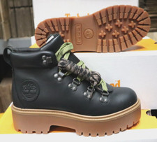 Timberland Stone Street Mid Lace Boot - Black Full Grain, Women's SZ 11M picture
