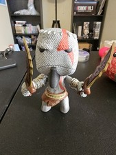 RARE NECA Little big planet Sackboy Kratos God Of War Action Figure + extras picture