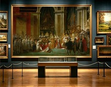 The coronation of Napoleon by Jacques Louis David giclee canvas print+hand paint picture