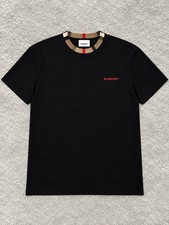 Burberry Men’s Black Crew Neck Logo Short Sleeve T-Shirt, Size M Regular picture