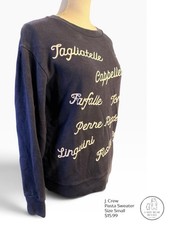 J. Crew Pasta Sweatshirt - Size Small picture