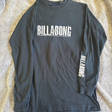 Billabong Men's S Long Sleeve Crew Neck Logo Graphic Print T-Shirt Black picture