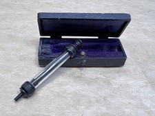 Antique Victorian Italian Medical Glass Gutta Percha Hypodermic Syringe &Box picture