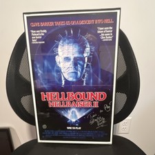 Hellbound: Hellraiser II Original Autographed Framed Movie Poster picture