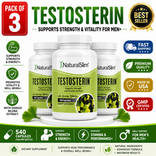 Natural Slim Testosterin Men's Multivitamins Booster 180 Capsules ( Pack of 3) picture