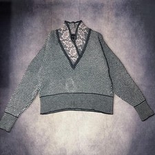 Vintage 80's Angora Lambswool Sweater Jeanne Pierre Oversized Boho Hippie Jumper picture
