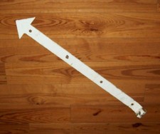 Antique Vtg 19th C 1800s Large Folk Art Wrought Iron Arrow Shaped Strap Hinge picture