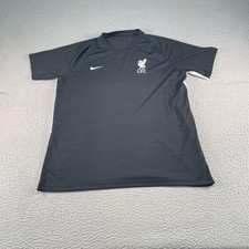 Liverpool FC Training Jersey Mens XL Black Soccer Nike Dri Fit Shirt LFC Crest picture