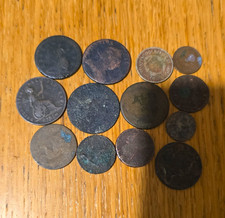 Antique British Ground-Found Copper Coins Uncleaned Georgian Detectorist Find picture