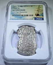 NGC Maravillas Shipwreck 1621-1656 Mexico 8 Reales 1600's Spanish Cob 8R Coin picture