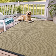 OLANLY Front Door Mat Outside Entrance 71x47, Heavy-Duty Rubber Doormat picture