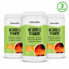 NaturalSlim Metabolic Vitamins B Complex Minerals 30 Packets 3-Pack picture