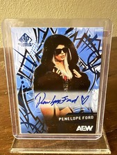 2025 Upper Deck AEW SP Game Used Penelope Ford #74 Hard Signed Auto picture
