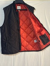 H&M Men's Black Quilted Puffer Vest Full Zip Zipped Pockets Size L picture