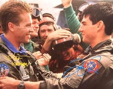 TOP GUN Signed (Tom Cruise, Val Kilmer) 8x10