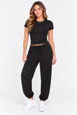 SKIMS Cotton Fleece Jogger | Onyx | Size S picture