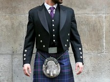 Men’s Prince Charlie Jacket & Vest Traditional Scottish Highland Wear picture