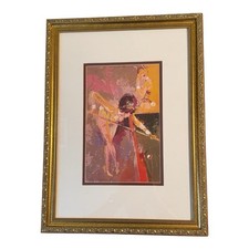 Leroy Neiman Bunny Pool Print FRAMED- Excellent Condition picture