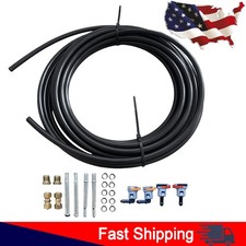 New Fuel Line Repair Kit 5/16 in (8mm) Nylon Fuel Line Replacement Kits Black US picture