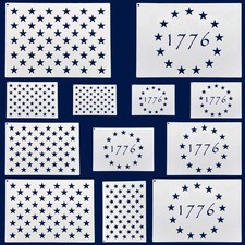 WISYOK American Flag 50 Star Stencils and 13 Stars 1776 Templates, American F... picture