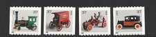 3638-41 3639 3640 3641 Antique Toys Coil Singles Set 4 From 2002 MNH fire truck picture