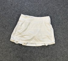 Lululemon Pace Rival Skirt Size 2 White Skort Tennis picture