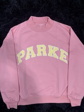Parke Women’s Varsity Mockneck Sweatshirt Conch + Peel in Size S/M picture