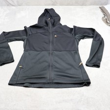Fjallraven Hoodie Womens Medium Black Full Zip Abisko Trail Fleece Light Hybrid picture
