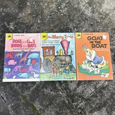 Vintage Golden Books Softcover Activity Workbook Lot Clean Unused 1970s picture