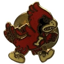 Vintage ISU Iowa State University Cyclones Cy the Cardinal Mascot Souvenir Pin picture