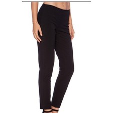 Theory Belisa Sevona Black Virgin Wool Blend Slim Ankle Pants Size 8 picture